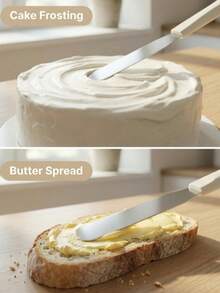 1pc Multi-Functional Cake Cutter And Smoother: With Non-Slip Handle, Easy To Clean And Store. Can Be Used For Cutting Cakes, Spreading Frosting And Shaping, Suitable For Homemade Afternoon Tea Desserts, Holiday Cakes, DIY Home Baking, An Essential Item For Home Baking. - Multicolor - View 12