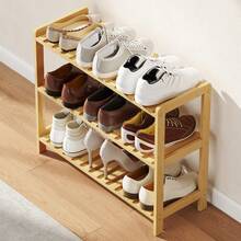 HOMCOM Estantes para zapatos - Madera Natural - Ver 5