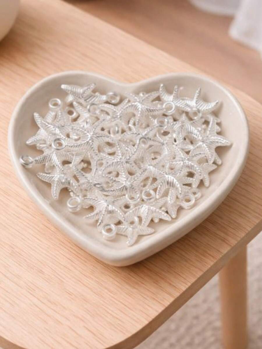 Bead Spacers 100/200 Pcs Shell, Star, Teardrop, Flower And Other Shapes Pearly Jewelry Crafts - Star-shaped Bead - Approx. 14mm - View 1