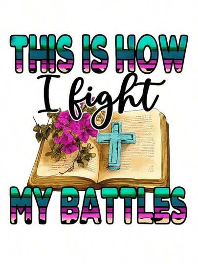 1片/2片/3片装圣经十字架热转印贴纸，适用于DIY T恤、牛仔裤、枕头、背包、帽子和沙发套，防水、防褪色，塑料材质，图案趣味，可用于布料装饰、服装点缀和手工爱好者创作。