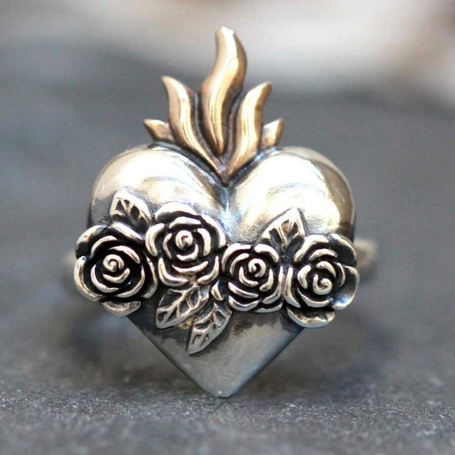 1pc Vintage BohemianWomen's Fashion Ring - Perfect Gift For Birthday, Party, Mother's Day, Valentine's Day, Independence Day, Special Occasion Jewelry, Party Jewelry, Bohemian Jewelry, Handcrafted Jewelry - Silver - View 1