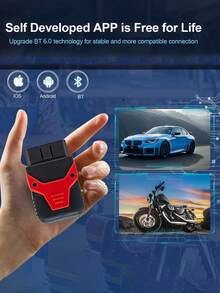 OBD2蓝牙诊断工具和扫描仪 - 高级OBD2汽车和摩托车诊断仪，支持40,000+故障码，兼容、安卓系统以及1996年及之后生产的所有车辆。 - A - 查看 4