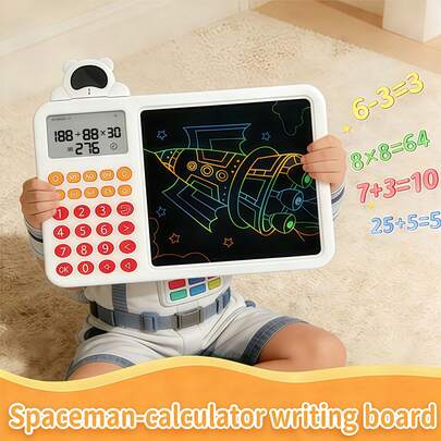 Interactive Math Drawing Toy For Kids Ages 3-8, Erase & Practice AdditionSubtraction Multiplication Division, Screen-Free Learning Set With Talking Book