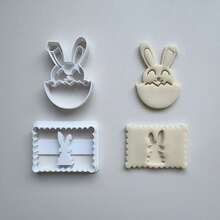 1pc Easter Bunny Cookie Cutter Mold, Easter Celebration Baking Tool, DIY Cookie Cutting Mold - View 5