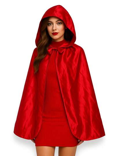 Capa Chapeuzinho Vermelho  Cetim    Fantasia