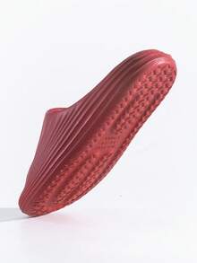 Slides For Women Massage Stripe Shower Slippers Soft Lightweight Shower Shoes Thick Sole Open Toe Slides Sandals - Red - View 4