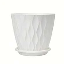 5 piezas de macetas de plástico con agujeros de drenaje, macetas para plantas de interior y exterior para suculentas, plantas de serpiente, violetas africanas, flores - maceta - Ver 8