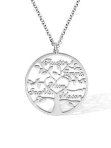 Custom Cross Name Necklace Personalized Initial Letter Crucifix Choker Bespoke Monogram Necklace Birth Flower Christian Necklaces Stainless Steel Christianity Religious Pendant Cross Gift Dainty Floral Birthday Baptism Jewelry First Communion Gifts - Multicolor - View 7