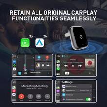 2026 Wireless Carplay Adapter For IPhone/Android - Fast Connection,No Latency,Hands-Free Call Wireless Adapter Electronic Charger Carplay Dongle - With Eva Bag - View 5
