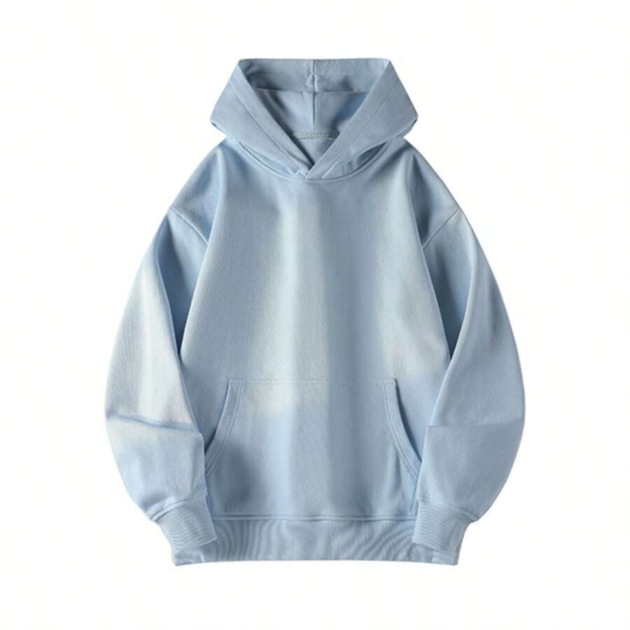 This Men's Casual Sports Hoodie Is  A Long-Sleeved Hooded Sweatshirt For Both Men And Women, Perfect For Everyday Wear And Outdoor Activities, And An Ideal Gift For Friends. - 淺藍色 - 查看 1