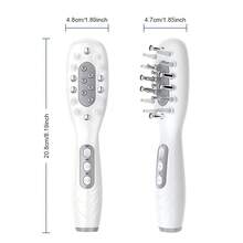 Hailicare 三合一EMS红蓝紫光头皮按摩器 | 多功能振动生发梳 | USB充电式防脱发护发工具 - 查看 3