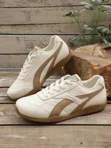 Hidkat Sapatos Esportivos Casuais de Verão Femininos, Sola Macia Antiderrapante, Cor Mesclada, Adequados para Primavera e Outono - B665 Cáqui - Visão 10