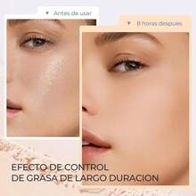 QUARXERY Polvo Facial – Control de Brillos Resistente al Agua, Resistente al Agua y Protección Solar SPF50 PA+++ - Carne - Ver 2