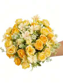 1 Bó hoa hồng nhân tạo, Trang trí nhà cửa, Trang trí phòng ngủ, Trang trí bình hoa, Trang trí phòng ăn, Trang trí đám cưới, Hoa cô dâu cầm, Ngày lễ tình nhân, Trang trí năm mới, Vật liệu trang trí tiệc sinh nhật tự làm, Quà tặng trang trí trường học cho mùa tựu trường, Quà tặng mùa tốt nghiệp - Màu vàng - Xem 5