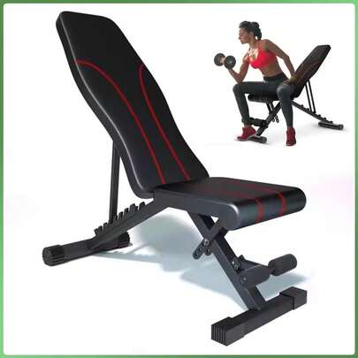 Adjustable Sit Up Weight Bench Foldable Strength Training Flat Incline Decline