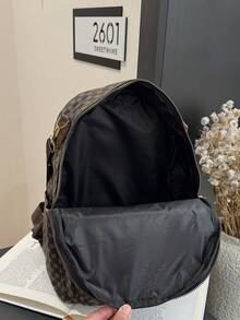 2026新款女士背包，大容量，简约时尚，百搭材质，防水旅行背包 - 棕色 - 查看 5