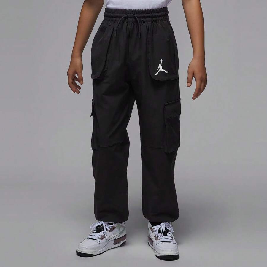 Jordan 青少年男童工装梭织裤 JD2532179GS-001 - 黑色 - 查看 1