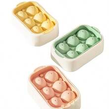 硅胶小冰球模具，威士忌冰块托盘，家用软冰制冰器，圆形冰球模具 - 彩色 - 查看 11