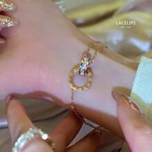 Bộ trang sức đồng bộ có thể xếp chồng lên nhau! Dây đeo eo đính đá + Vòng tay màu xanh ngọc lục bảo, phụ kiện trang sức sang trọng và thanh lịch. - Nhiều màu - Xem 2