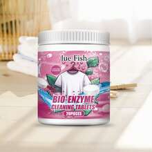 Viên sủi làm sạch quần áo, chất tẩy vết bẩn sinh học chứa enzyme và muối, viên sủi làm sạch có mùi thơm. - 20 miếng - Xem 10
