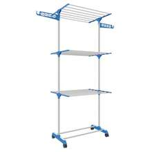 Floor Clothesline For Clothes, Underwear, Shelves, 3 Tier Tower, Foldable, Portable, Compact, With Wheels, Multifunctional - 彩色 - 查看 6