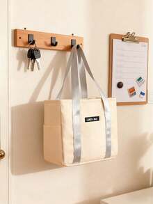 1个大容量午餐包，防水便携午餐手提袋，男女成人通用，可重复使用，适用于工作、野餐、户外活动，时尚手提袋，午餐盒包，野餐包，午餐手提保温袋，女士午餐包，学生用品，露营必备 - 彩色 - 查看 6