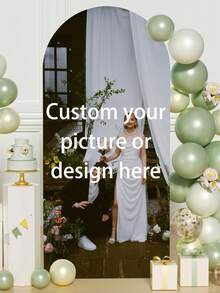 1 Set de Decoración de Fondo de Arco Personalizado, Decoración de Arco de Globos Personalizada para Fiesta de Cumpleaños, Soporte de Fondo de Arco de Boda para Decoración de Fiesta de Graduación - Multicolor - Ver 2