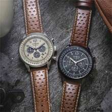 CITIZEN CA4505-12E Standard Analog Brown Leather Strap Men's Watch - Black - View 3