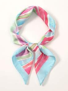 1 chiếc khăn vuông in họa tiết đơn giản 70cm, khăn bandana mùa xuân mới cho nữ, đa năng dùng làm khăn thắt eo, băng đô, khăn quàng cổ thời trang. - Nhiều màu - Xem 5