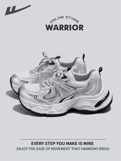  Warrior Comfortable Street Style Chunky Shoes For Women Spring And Summer Comfortable Running Shoes Modest Style Casual Yet Sleek Sneakers Applicable Throughout The Year Wear-Resisting All-Day Wear Training Sneakers