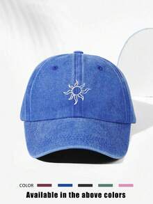 1 chiếc mũ bóng chày thêu hoa cúc, mũ chơi golf chống nắng thoáng khí có thể điều chỉnh dành cho nữ, mũ chống nắng vành cong thời trang dành cho nam, phù hợp với mọi mùa, ngoài trời - nghề thêu - Xem 18