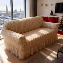 1/2/3/4 Pcs Sofa Covers For Couches Couch Cover Forros Para Sofá White 1/2/3/4 Seater Universal Elastic Stretch Sofa Cover Anti-Dirty Wrinkle-Resistant Soft Couch Slipcover Pet Friendly Washable Furniture Protector For Living Room Bedroom Home Hotel Office - Buff Yellow - View 1