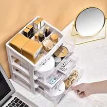 1 Cosmetic Storage Box, Multi-Layer Drawer, Skin Care Product Transparent Shelf, Lipstick Facial Mask Storage Bag,Room Decor, Bags,Makeup Bag,Vanity,Travel,Make Up Bag,Travel Essentials,Organizer,Storage,Travel Essential,Makeup Organizer,Makeup Bags,Make Up Organizer,Organiser,Toiletry Bag,Desk Organiser,Cosmetic Bag,Makeup Pouch,Make Up Organize,Vanity Accessories,Make Up Pouch,Make Up Bags,Jewellery Box,Pouch,Makeup Brush Holder,Brush Holder,Perfume Organiser,Pouch Bag,Gifts For Women,Christmas Gifts,Gift Ideas For Women - 白色 - 查看 2