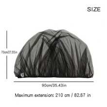 1pc Black Baby Crib Mosquito Net, Anti-Mosquito & Insect Crib Netting, Spring/Summer Baby Crib Mosquito Net, Easy To Install & Carry, Elastic Mosquito Net - Black - View 2