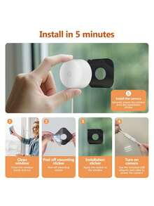 Ai Indoor Window Camera - Protect What Matters, 5G WIFI 2K Smart Home Security Camera With Blacklight Full-Color | U.S. Cloud | 911 Emergency Dispatch | Simple 5-Min Setup, 2-Way Audio, Easy Quick Install - Premium with Stand - 查看 4