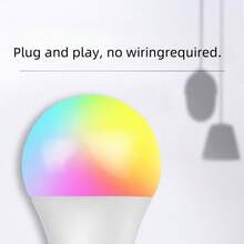 1 pieza Bombilla LED de 7W/15W/30W con 16 colores arcoíris, 220V, base E27, tira de luz RGB con control remoto que cambia de color, adecuada para karaoke, fiesta, vacaciones - Bombilla de luz colorida RGB - Ver 10