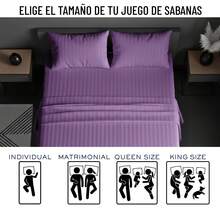 Juego de Sabanas para Cama, Sabana Bajera, Sabana Plana y Funda de Almohada, Cajon Amplio, 2800 Hilos, Premium, Tamaño Individual Matrimonial Queen King - LILA - Ver 7