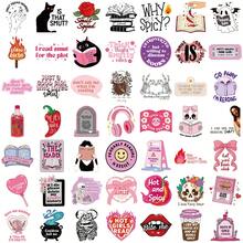 50/200PCS Aesthetics Bookish Popular Graffiti Creative Stickers Decorative DIY Phone Cases, Diaries, Helmets, Water Bottles, Laptops, And Other Waterproof Gifts. Scrapbook Supplies Stationery Funny Stickers - 1 Set - View 5