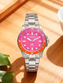 FOSSIL ES5351 100M Water Resistant Stainless Steel Pink Dial Ladies Watch, Suitable For Daily Wear - Pink - View 8