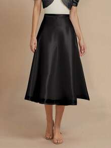 Modern Filipino Women Elegant Skirt - Black - View 5