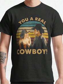 Classic Love Urban Distressed Arts Cowboy Essential Cast Outfits T-Shirt, Sizes S-3XL, Loose Fit Retro T-Shirt - Back - View 7