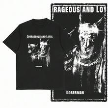 G59 Exclusive Pure Cotton Men's Vintage Dog GraphicT-Shirt |   Streetwear Big Size Cool O-Neck Men's Tee Tshirt T Shirt - 黑 - 查看 2