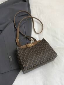 Autumn/Winter New Gao Ao Ji Letter Print Women Handbag Shoulder Bag - Brown - View 3