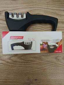 1 Máy mài dao đa năng - Máy mài dao 4 trong 1 bằng thép không gỉ - Bộ dụng cụ mài tiện dụng và dễ sử dụng với 4 khe mài, Máy mài dao cầm tay màu đen - Dụng cụ mài 4 giai đoạn có thể tháo rời, Thanh mài đa năng cho nhà bếp. Dễ dàng mài lưỡi dao - Nhiều màu - Xem 18