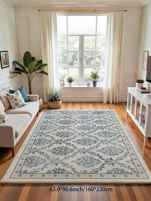 1 件蓝色大号地毯，波西米亚复古风格，天鹅绒材质，厚度 10 毫米，触感柔软舒适，易于保养，底部防滑，适用于客厅、卧室、浴室、厨房、餐厅、办公室、房间装饰和门垫，节日庆典之选。 - 淺藍色 - 查看 13