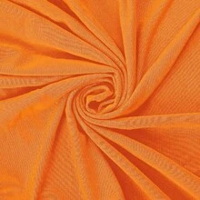 1pc Orange Chair Cover, Spandex & Polyester Stretch Dining Chair Slipcover, Suitable For Wedding Party Events, Waterfall Style - Orange - View 6