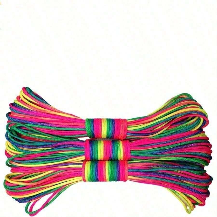 10m Colorful Polyester Rope, 4mm Diameter, Multi-Purpose Outdoor Emergency Cord - Multicolor - View 1