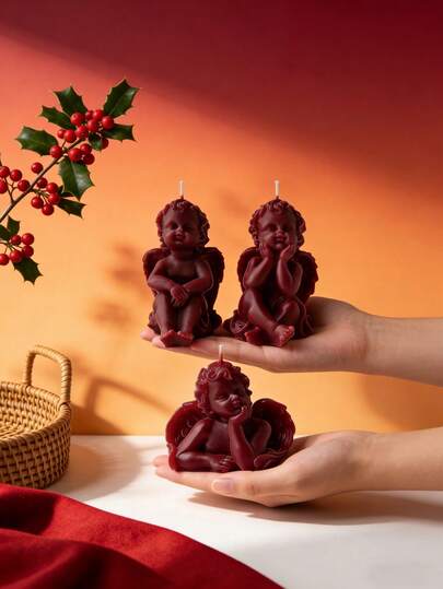 3D天使/丘比特造型香氛蜡烛 | 浪漫情人节礼物，营造浪漫氛围的家居装饰，天使蜡烛，丘比特，情人节礼物，香氛蜡烛，浪漫装饰，家居装饰，送给女朋友的礼物，营造氛围，治愈系，约会之夜必备
