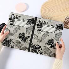 1 件哥特蝙蝠与花卉图案平板电脑保护套 - 适合喜欢前卫暗黑复古风格的人士，兼容 Air 6/5/4 和 10（10.9 英寸）、Pro 2024、Air M3/A16 2025、Galaxy Tab S9 FE/S8 Plus/S7/S10 - 适合工作、旅行和居家休闲 - 彩色 - 查看 3