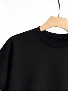 Camiseta KPOP del 4º Álbum KARMA, CHANGBIN HYUNJIN , Camiseta Coreana de Manga Corta para Hombre, Cuello Redondo Clásico y Simple, Transpirable y Agradable a la Piel, Estilo Básico - Negro - Ver 5